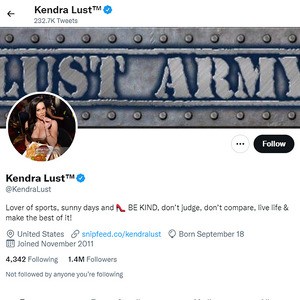 Kendra Lust Twitter Logo